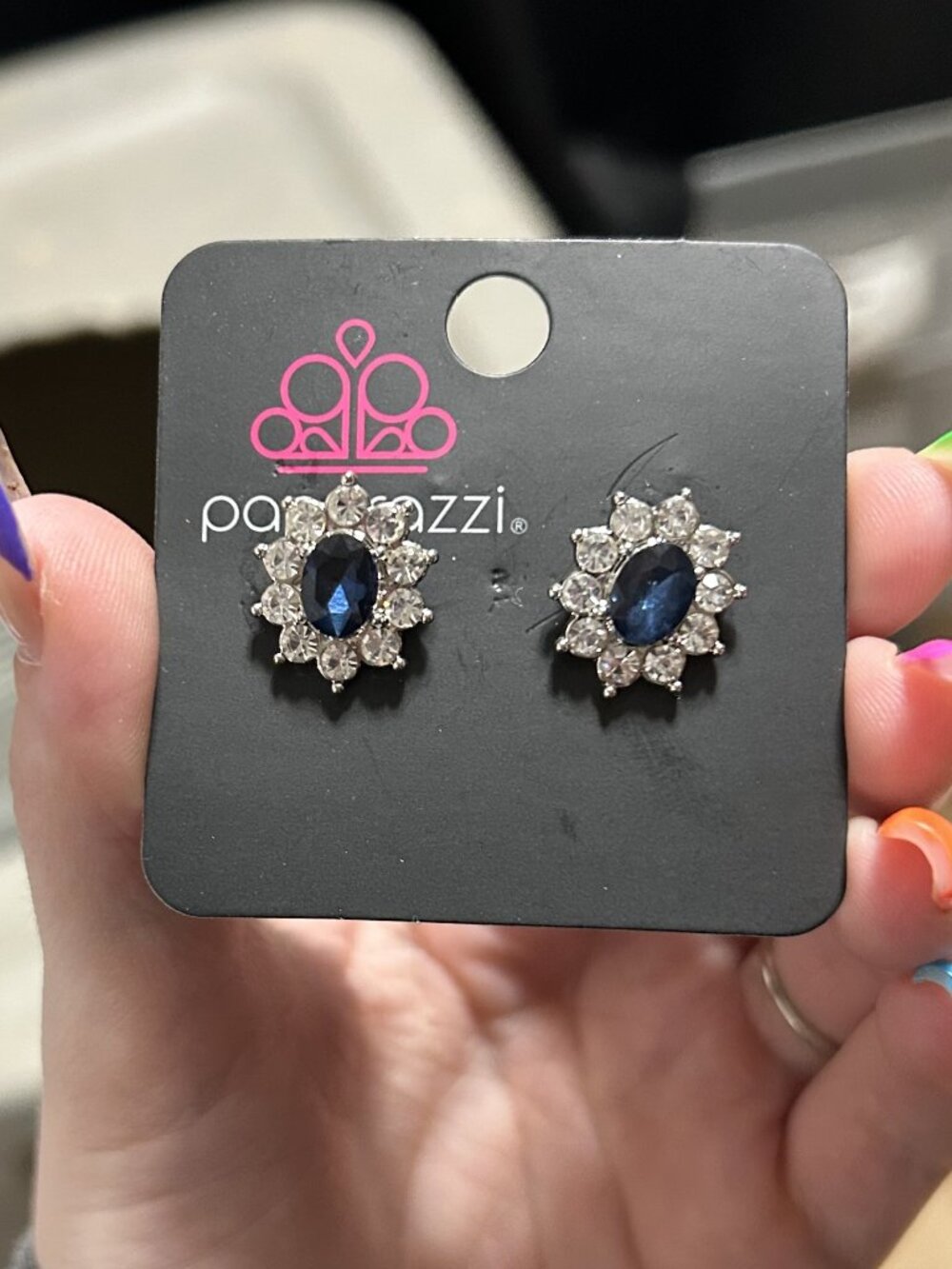 Paparazzi "Starry Nights" Blue Stud Earrings